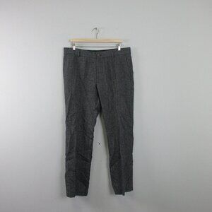 OTD On This Day John Varvatos Men's Linen Pants 34 M Straight Leg Trouser Grey